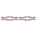 Glitter Red and Blue Barbed Wire Band